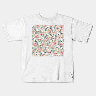 Pretty Watercolor Floral Botanical Pattern Kids T-Shirt